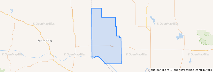 Mapa de ubicacion de Harmon County.