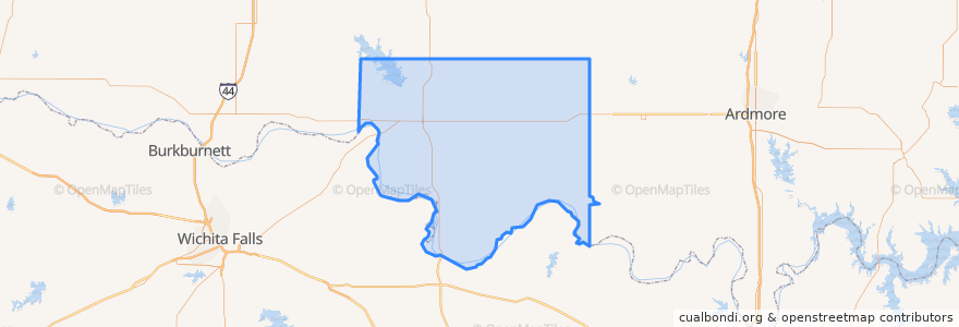 Mapa de ubicacion de Jefferson County.