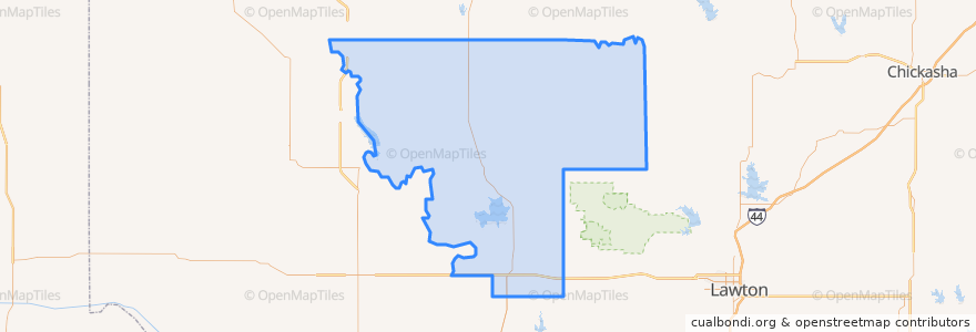 Mapa de ubicacion de Kiowa County.