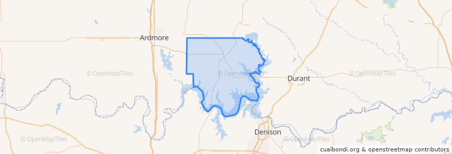 Mapa de ubicacion de Marshall County.