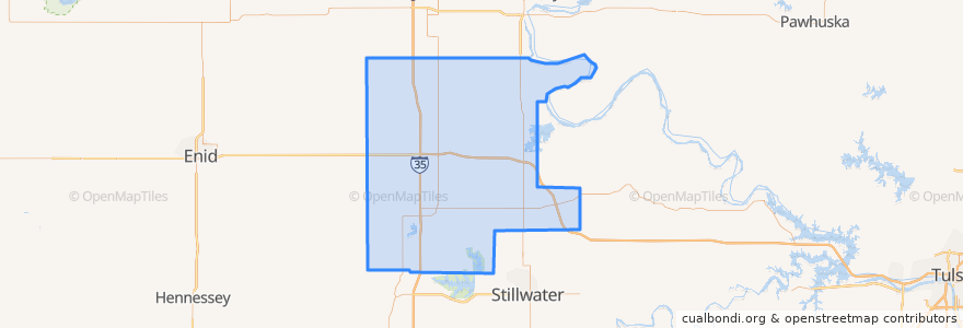 Mapa de ubicacion de Noble County.