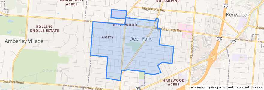 Mapa de ubicacion de Deer Park.