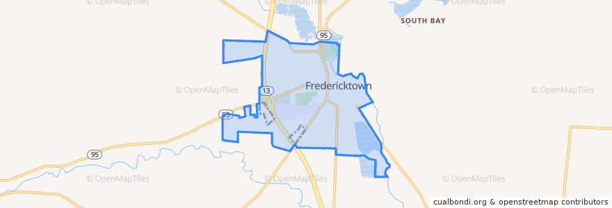 Mapa de ubicacion de Fredericktown.