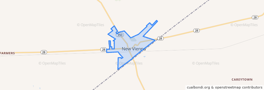 Mapa de ubicacion de New Vienna.