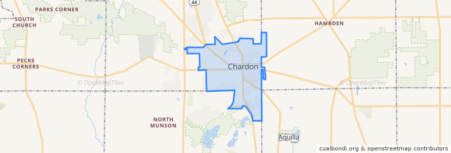Mapa de ubicacion de Chardon.