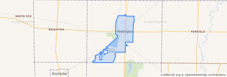 Mapa de ubicacion de Wellington.