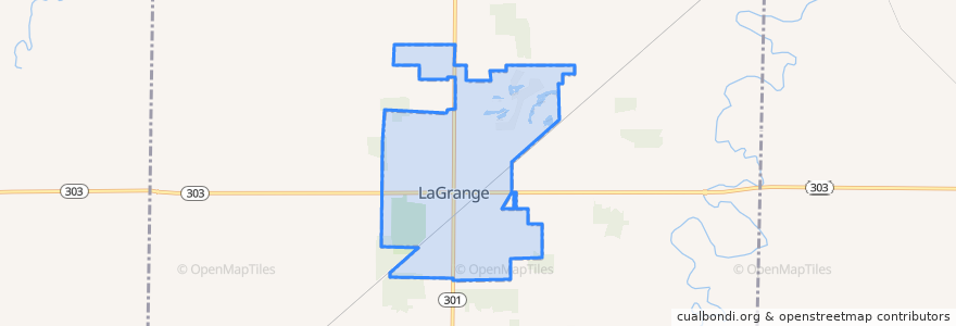 Mapa de ubicacion de LaGrange.