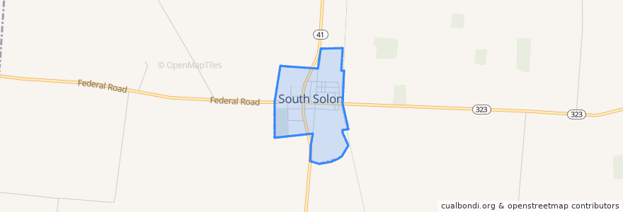 Mapa de ubicacion de South Solon.