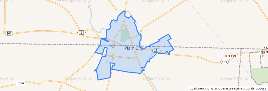 Mapa de ubicacion de Plain City.