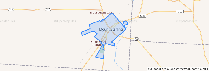 Mapa de ubicacion de Mount Sterling.