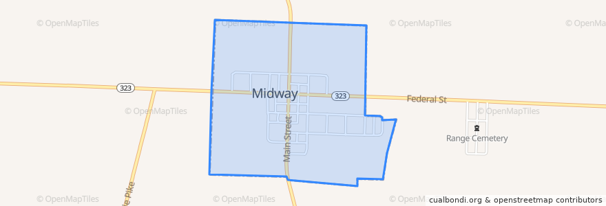 Mapa de ubicacion de Midway.