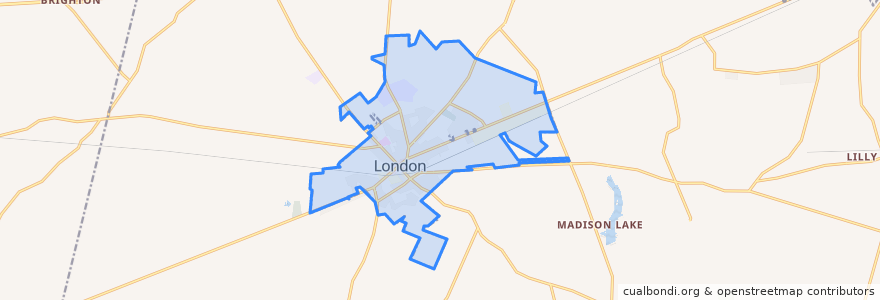 Mapa de ubicacion de London.