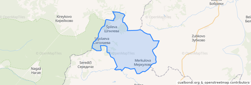 Mapa de ubicacion de Герасимовское сельское поселение.