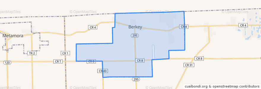 Mapa de ubicacion de Berkey.