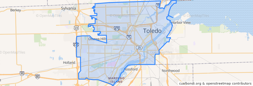 Mapa de ubicacion de Toledo.