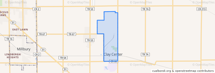 Mapa de ubicacion de Clay Center.