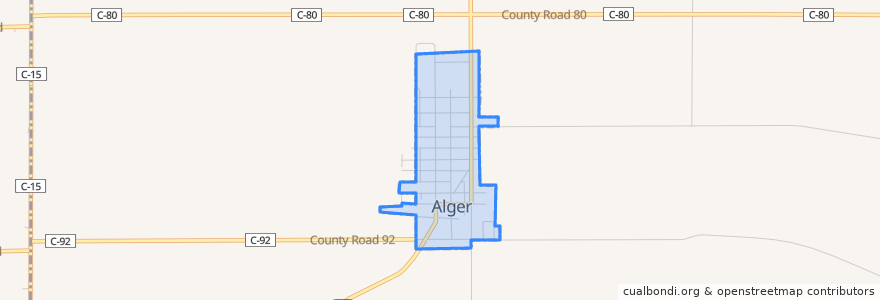 Mapa de ubicacion de Alger.