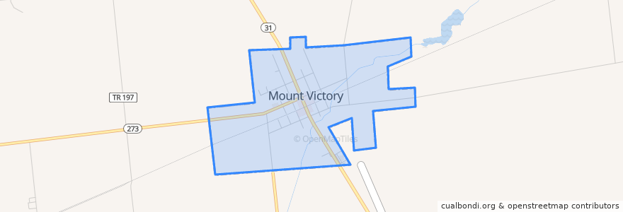 Mapa de ubicacion de Mount Victory.
