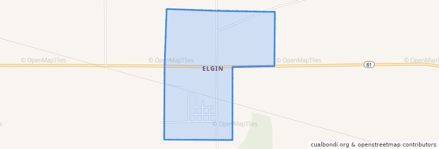 Mapa de ubicacion de Elgin.