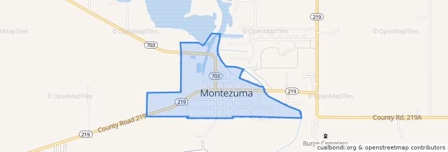 Mapa de ubicacion de Montezuma.