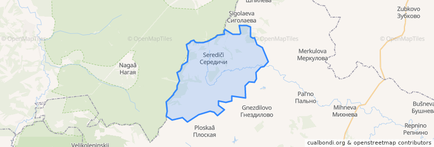 Mapa de ubicacion de Хуторское сельское поселение.