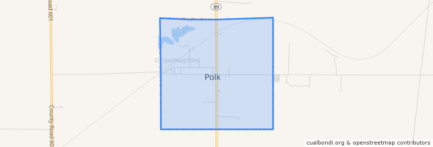 Mapa de ubicacion de Polk.