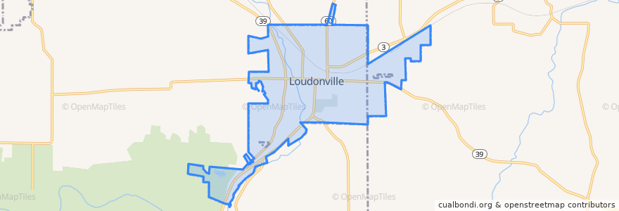 Mapa de ubicacion de Loudonville.