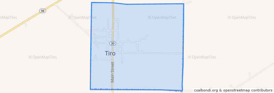 Mapa de ubicacion de Tiro.