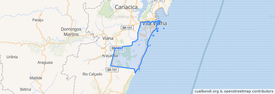 Mapa de ubicacion de Vila Velha.
