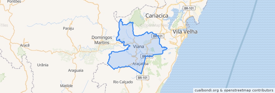 Mapa de ubicacion de Viana.