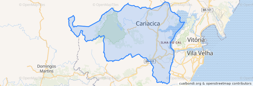 Mapa de ubicacion de Cariacica.