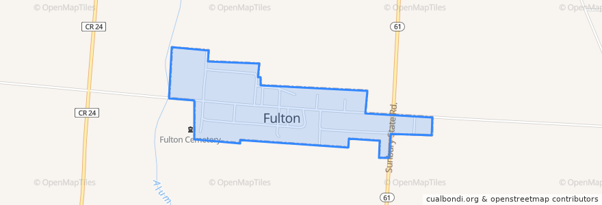 Mapa de ubicacion de Fulton.