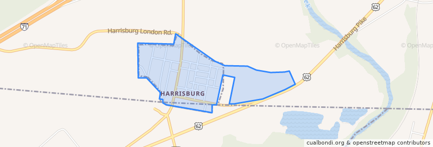 Mapa de ubicacion de Harrisburg.