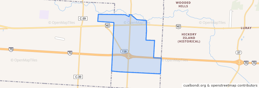 Mapa de ubicacion de Kirkersville.