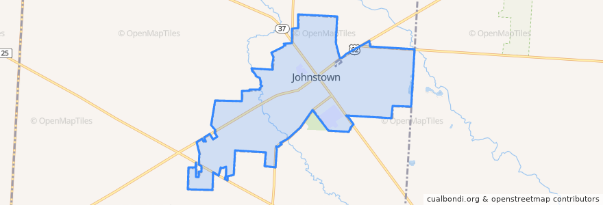 Mapa de ubicacion de Johnstown.