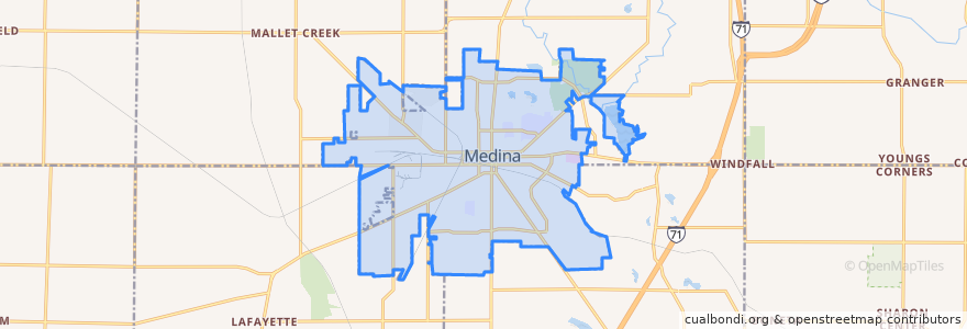 Mapa de ubicacion de Medina.