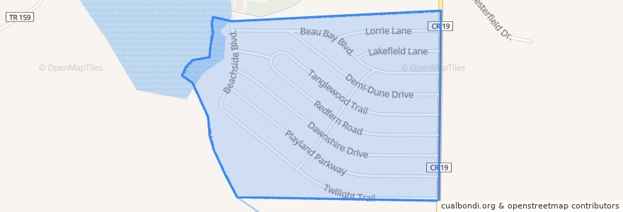 Mapa de ubicacion de Gloria Glens Park.