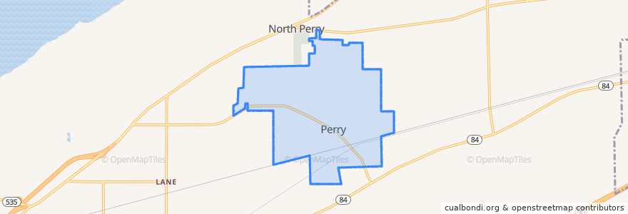 Mapa de ubicacion de Perry.