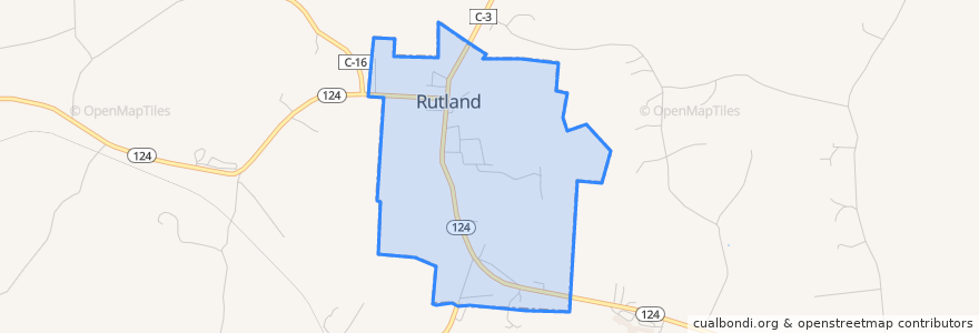 Mapa de ubicacion de Rutland.