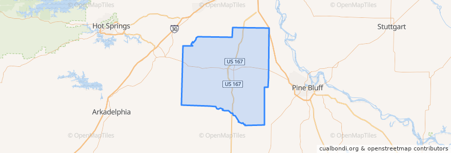 Mapa de ubicacion de Grant County.