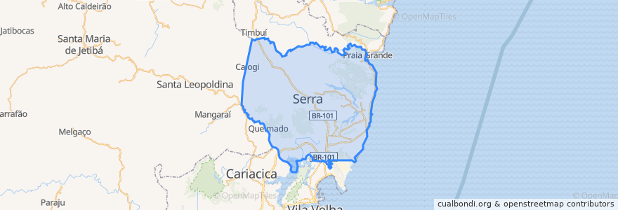 Mapa de ubicacion de Серра.