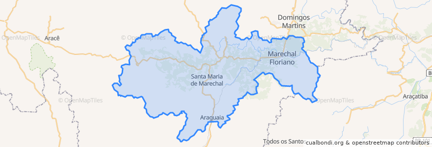 Mapa de ubicacion de Marechal Floriano.