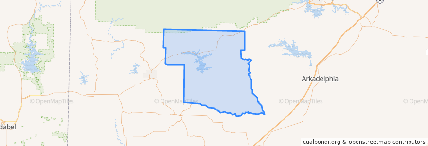 Mapa de ubicacion de Pike County.