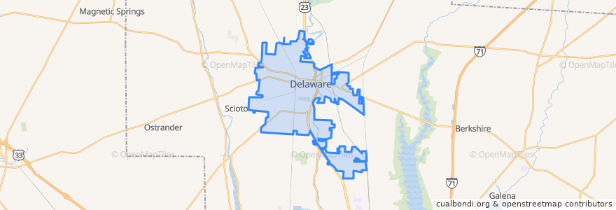 Mapa de ubicacion de Delaware.