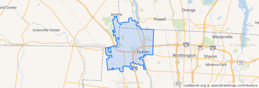 Mapa de ubicacion de Dublin.