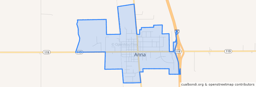 Mapa de ubicacion de Anna.