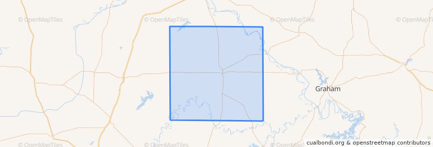 Mapa de ubicacion de Throckmorton County.