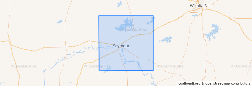 Mapa de ubicacion de Baylor County.