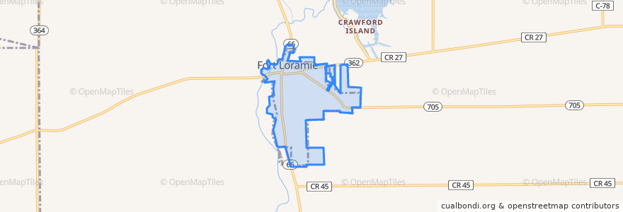 Mapa de ubicacion de Fort Loramie.