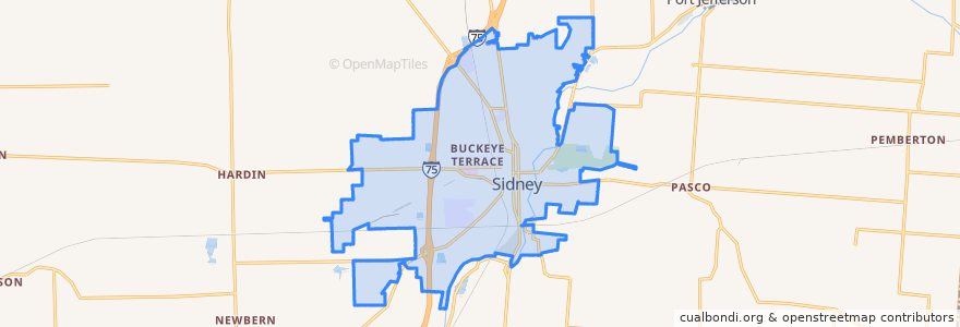 Mapa de ubicacion de Sidney.